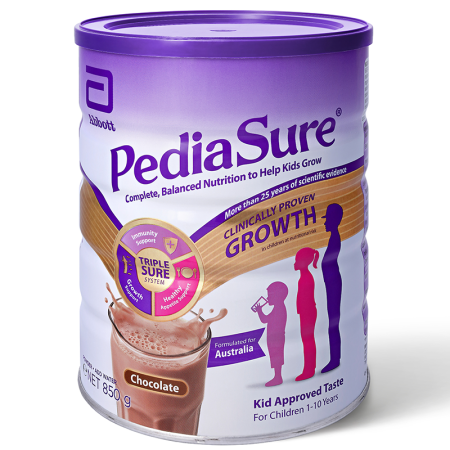 澳洲雅培PediaSure雅培小安素奶粉 巧克力味850G