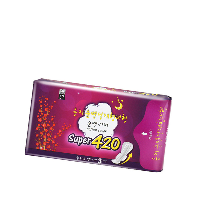 韩国恩芝420超长夜用卫生巾 420mm/3P