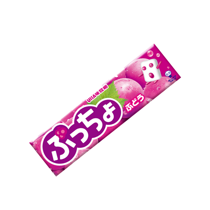 日本进口悠哈普超软糖条糖50g 葡萄味