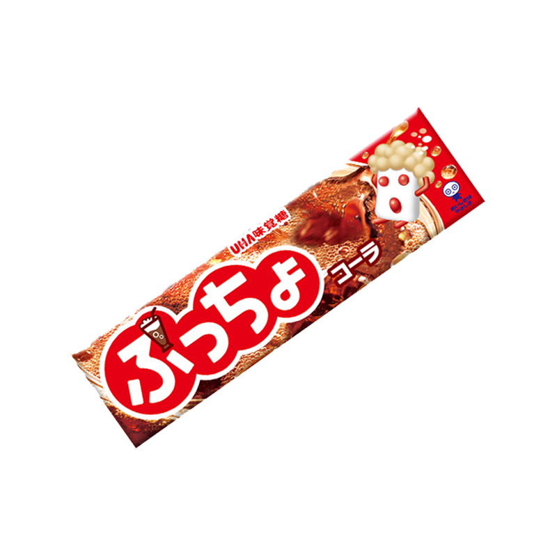日本进口悠哈普超软糖条糖50g 可乐味