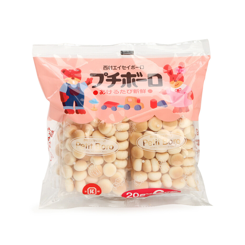 日本进口 西村小麦鸡蛋奶豆小馒头 20g×6包/袋