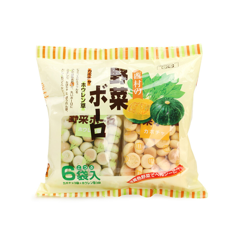 日本进口 西村菠菜南瓜奶豆小馒头 20g×6包/袋