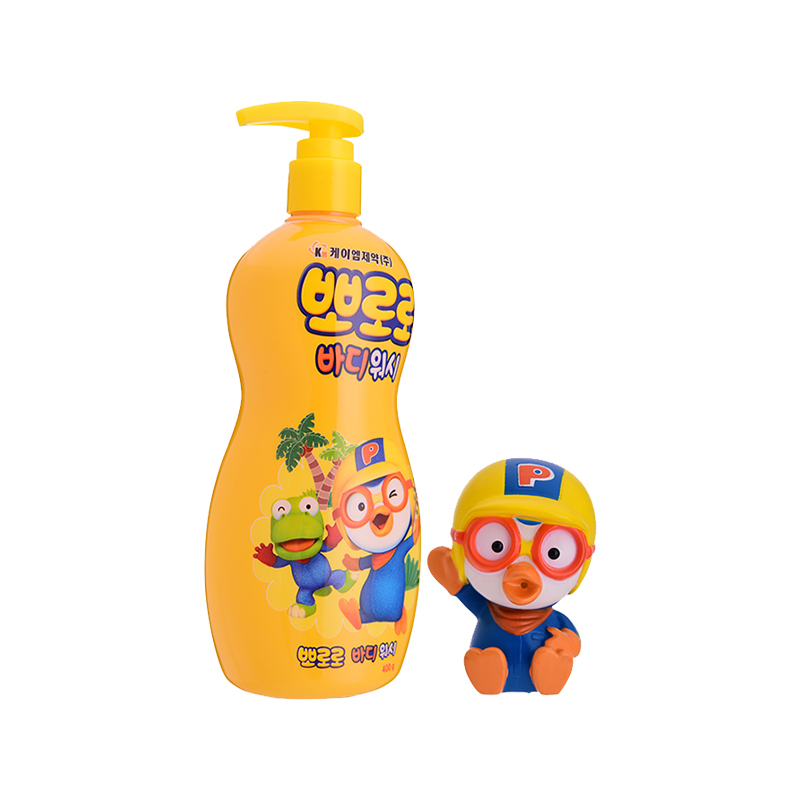 韩国进口啵乐乐婴幼儿童沐浴露带喷水小玩偶400ml/瓶