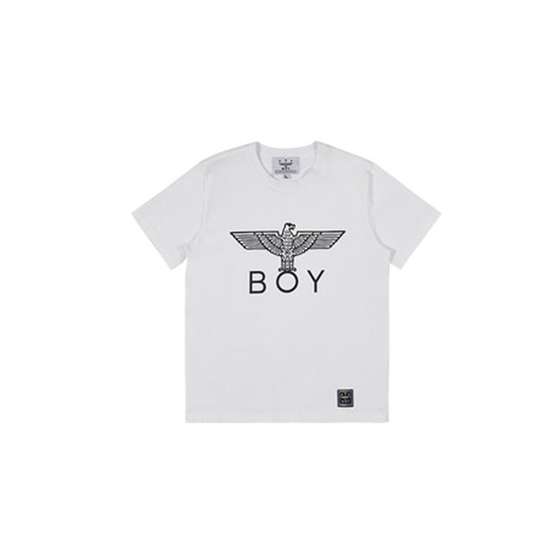【韩国直邮】Boy韩国夏季新款男女飞鹰字母宽松圆领短袖T恤B92TS1000U（白色XS码）