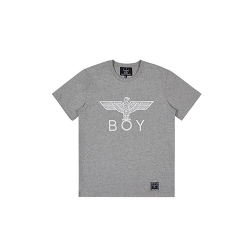【韩国直邮】Boy夏季新款男女飞鹰字母宽松圆领短袖T恤B92TS1000U（灰色XS码）