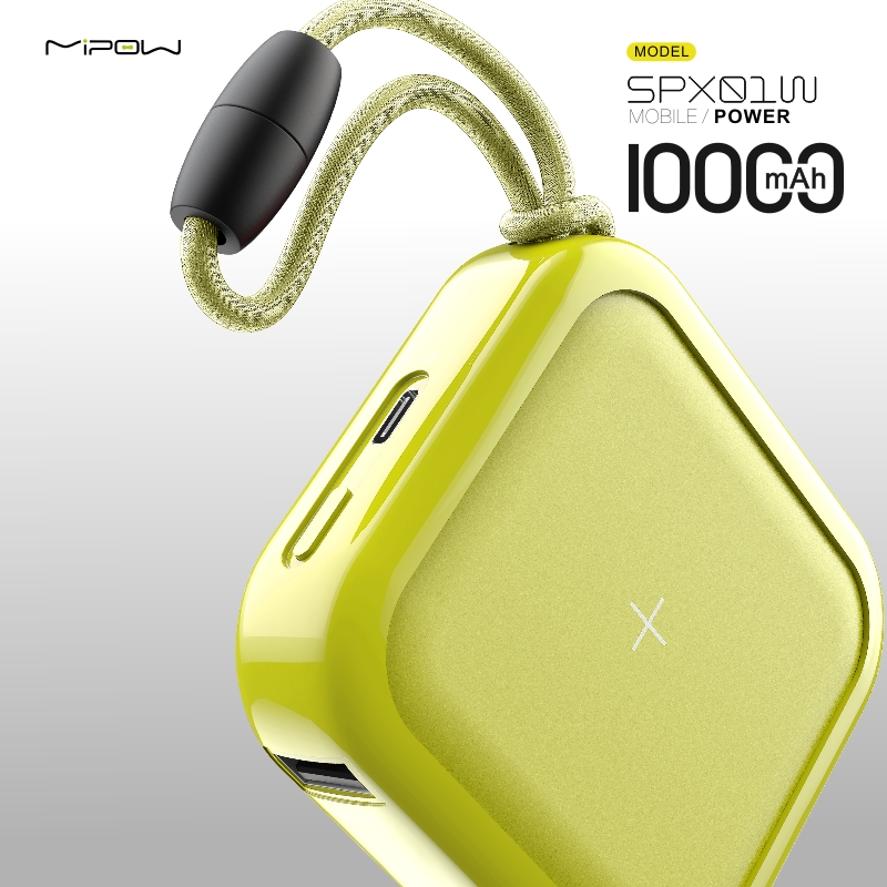 国内贸易 MIPOW苹果11 Pro Max无线充电宝iPhoneXs max无线充电器移动电源QI无线充电器SPX01W 10000毫安 嫩芽绿