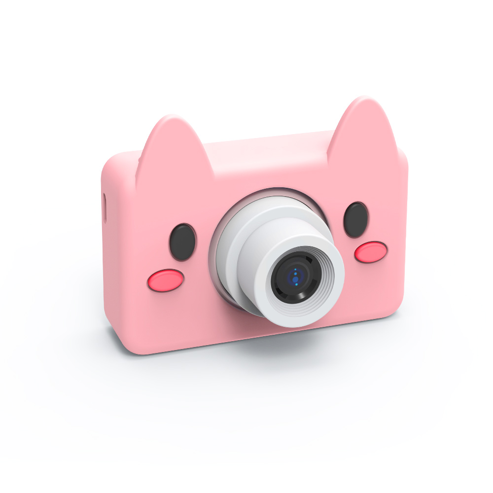 萌宝拍网红款 C1单摄卡通相机 含32G内存卡 粉小猪