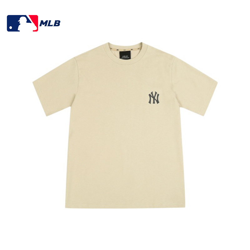 MLB T恤小标系列短袖米色黑标NY31TS10031-50B-M