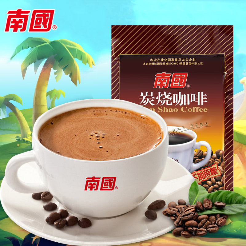 中国 南国 炭烧咖啡 240g克 无蔗糖 速溶炭烧咖啡