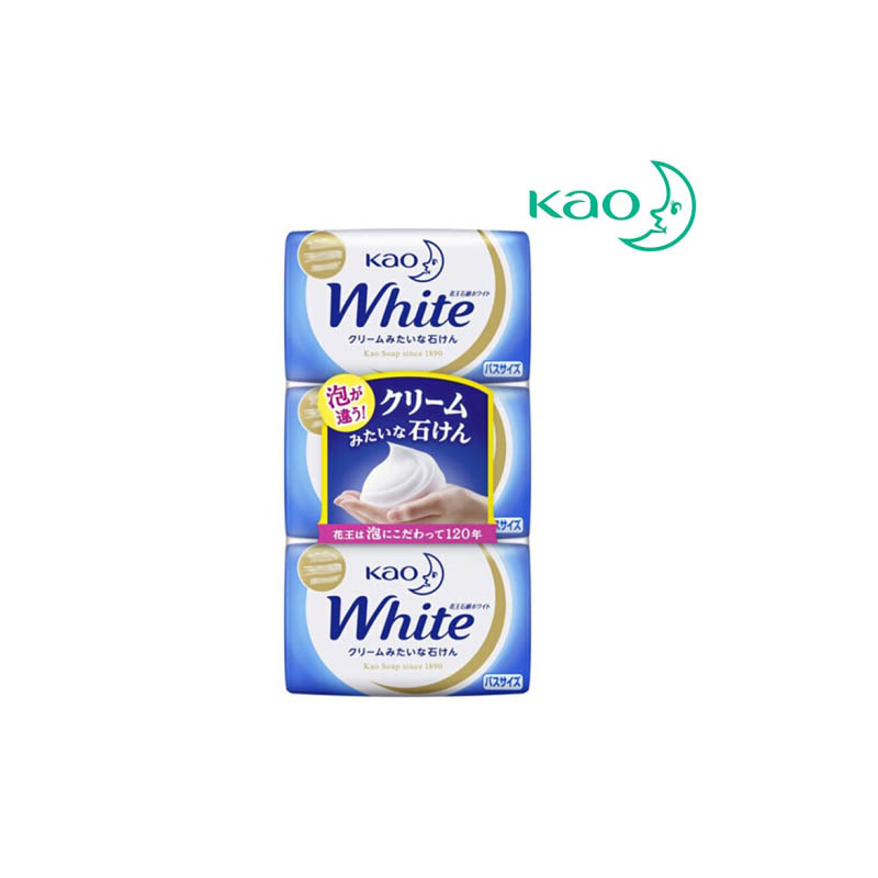 花王（KAO）日本原装进口花王香皂肥皂蓝色--优雅花香型3块装130g*3包/组