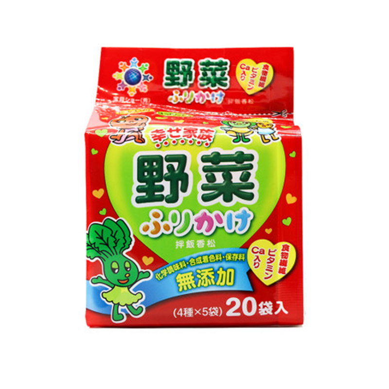 日本进口和寓良品拌饭料辅食宝宝调料儿童调味品四种蔬菜味20小袋/包（44g)