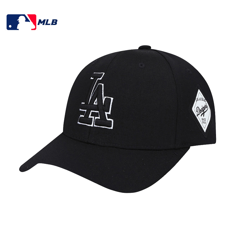 MLB 美职棒棒球 黑色白边LA棒球帽32CP85011-07L