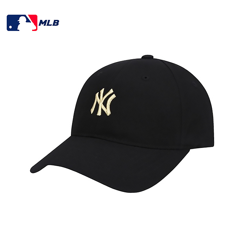 MLB 美职棒棒球 软顶黑色金标正面小NY棒球帽32CP15931-50Q