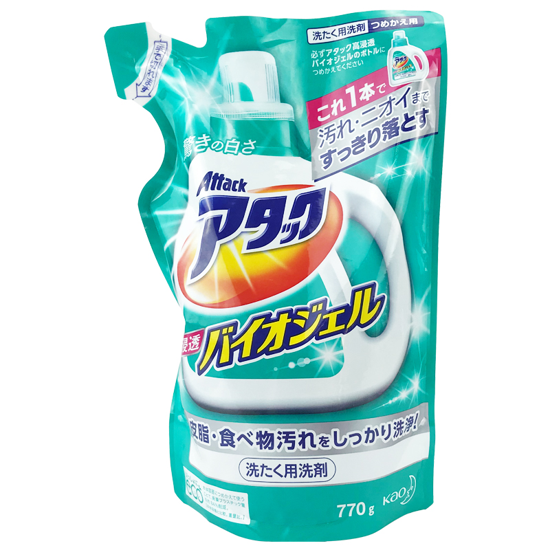 日本花王 attack洗衣液替换装 770g