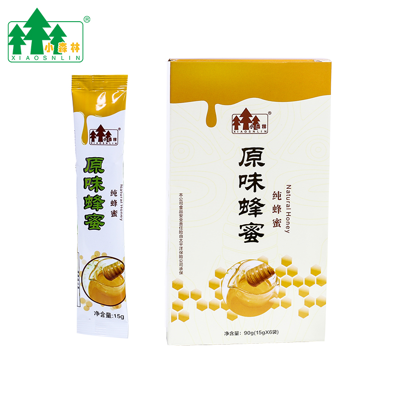 小森林蜂蜜 盒装便携式蜂蜜15g*6 独立包装蜂蜜 条装蜜