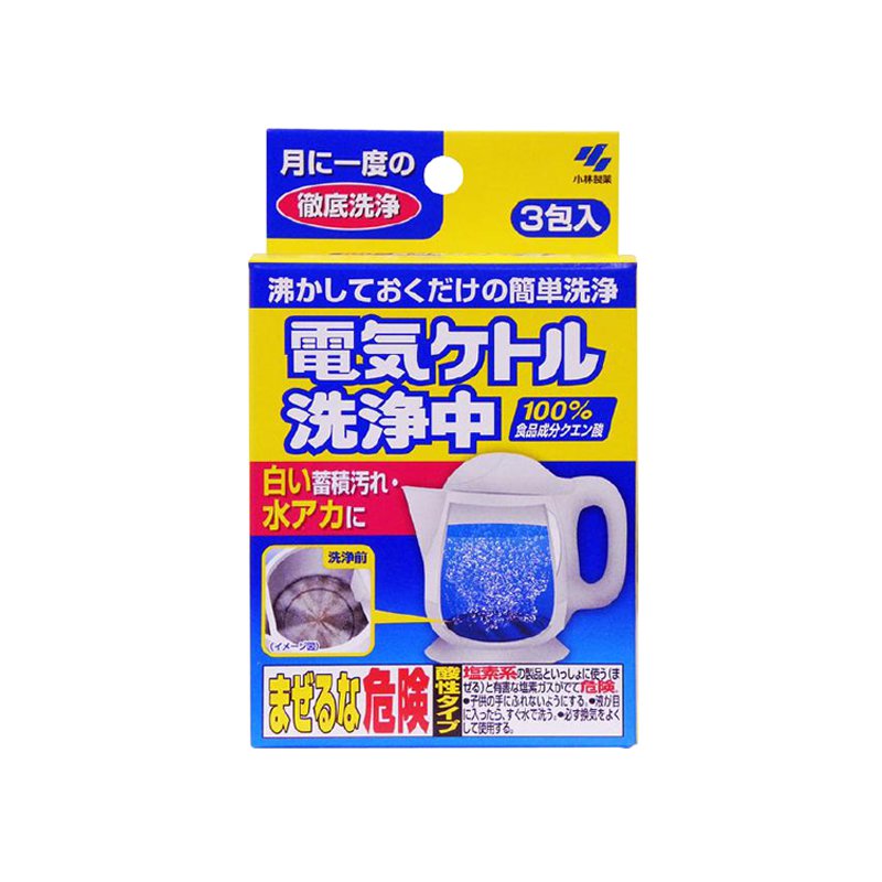 日本小林制药 电热水壶水瓶清洁片15g*3包