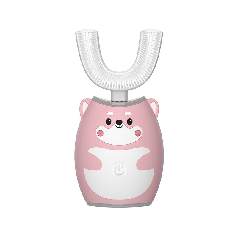 【授权商品】日本口之福儿童智能电动牙刷粉色主体白色刷头7~12岁