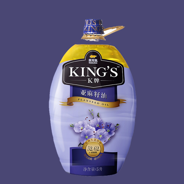金龙鱼 KING'S 食用油 进口原料 初榨一级 亚麻籽油5L