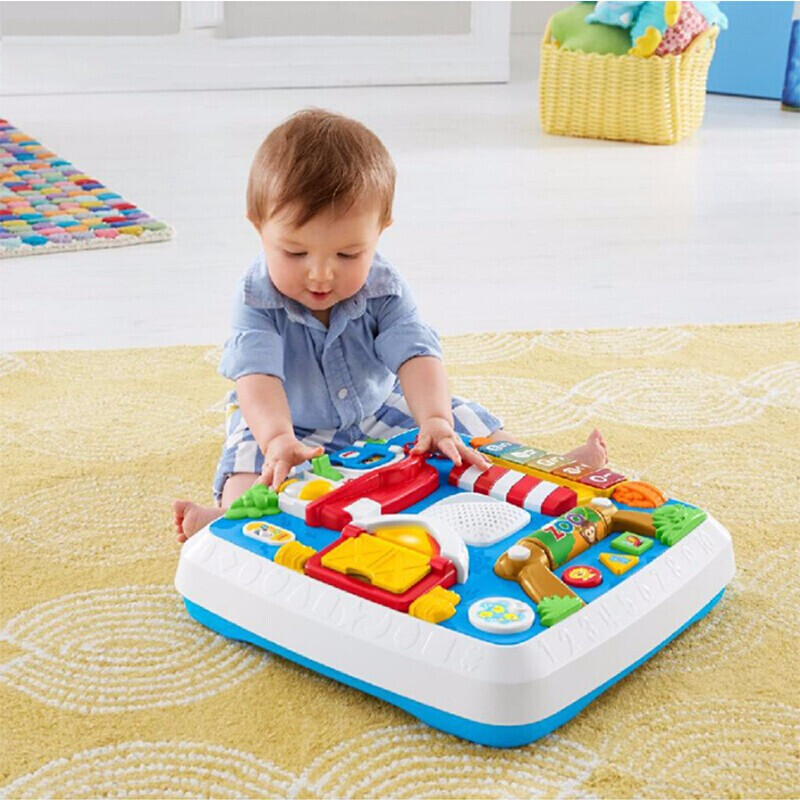 费雪（Fisher-Price） 新生儿宝宝婴儿益智玩具 多功能智玩学习桌DWN37