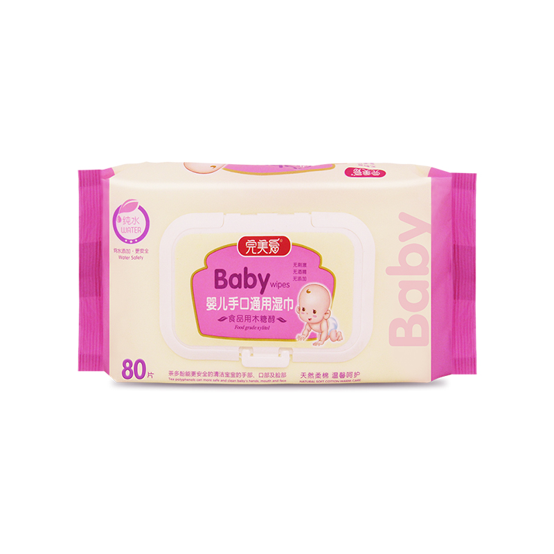 完美爱 婴儿手口湿巾80抽 食用木糖醇配方手口通用