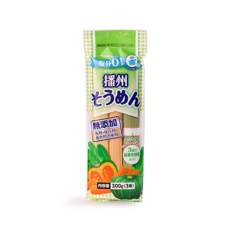 日本信太郎婴幼儿无盐辅食面条 菠菜南瓜胡萝卜300g/袋