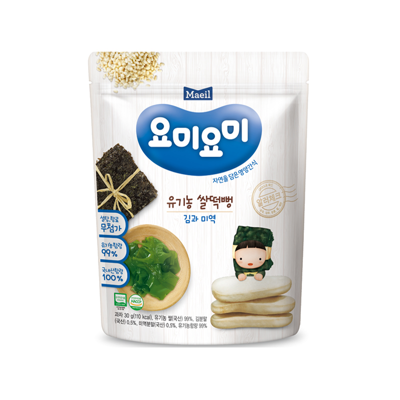 韩国Maeil每日吖咪大米饼 (紫菜和海带)30g