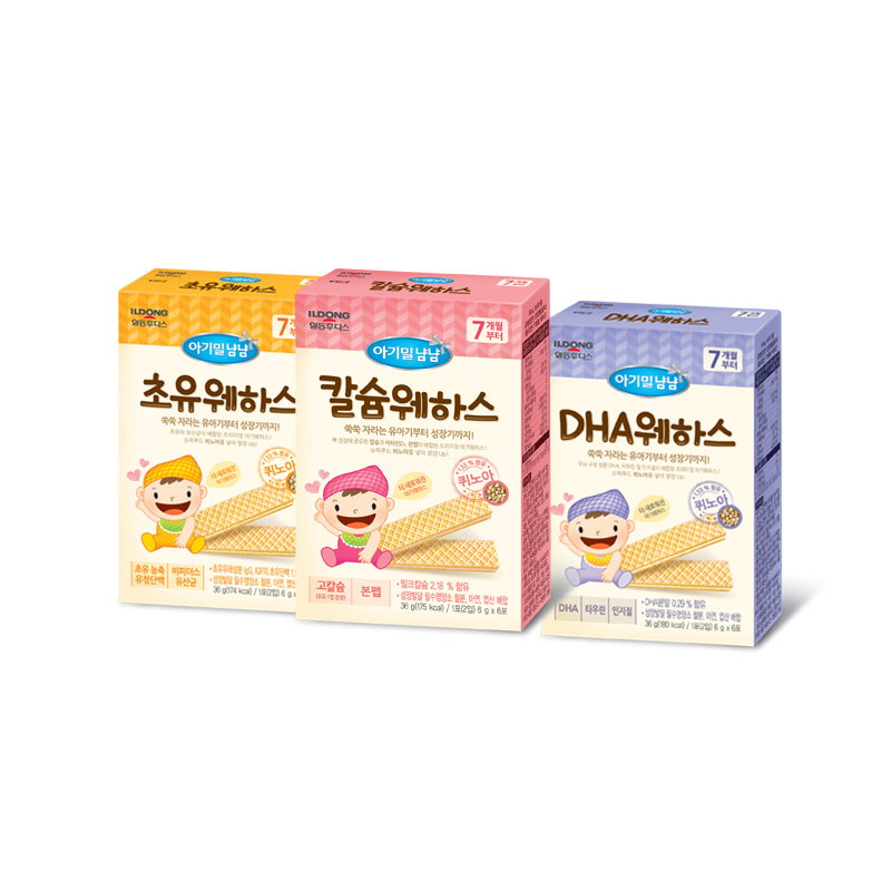 韩国日东福德食维夫饼干(初乳、DHA、高钙组合)36g