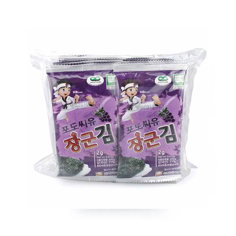 韩国乐曦低盐儿童海苔 葡萄籽味20g