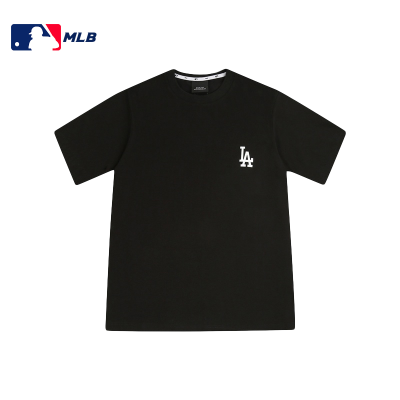 MLB T恤小标系列短袖黑色白标LA31TS10031-07L-L 男女同款