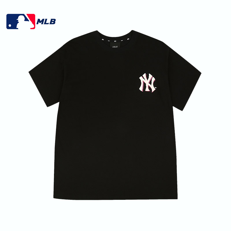 MLB T恤PLAY系列短袖黑色白标NY31TS06031-50L-S 男女同款