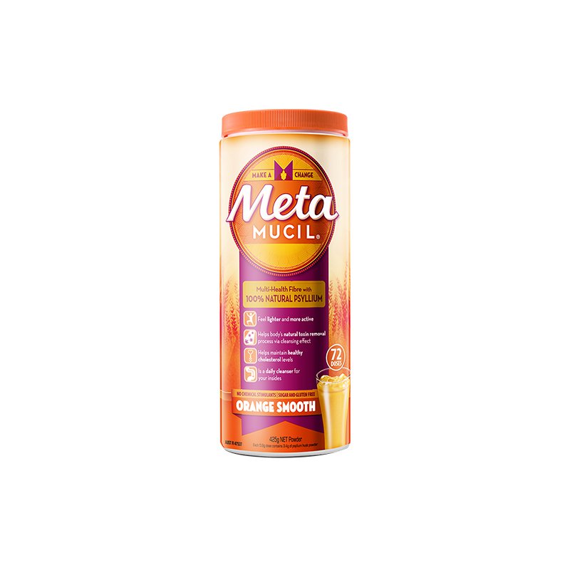 【香港直邮】美国Metamucil美达施 膳食纤维粉72次 吸油清肠代餐 香橙味 425G