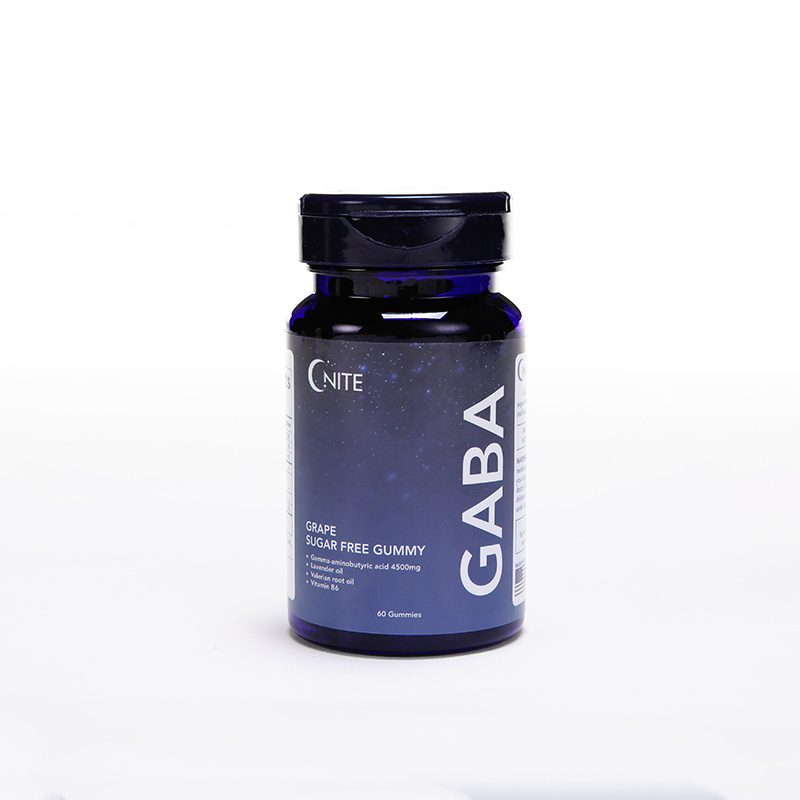 美国G'nite晚安GABA氨基丁酸睡眠软糖葡萄味安眠舒缓焦虑情绪100g 60粒
