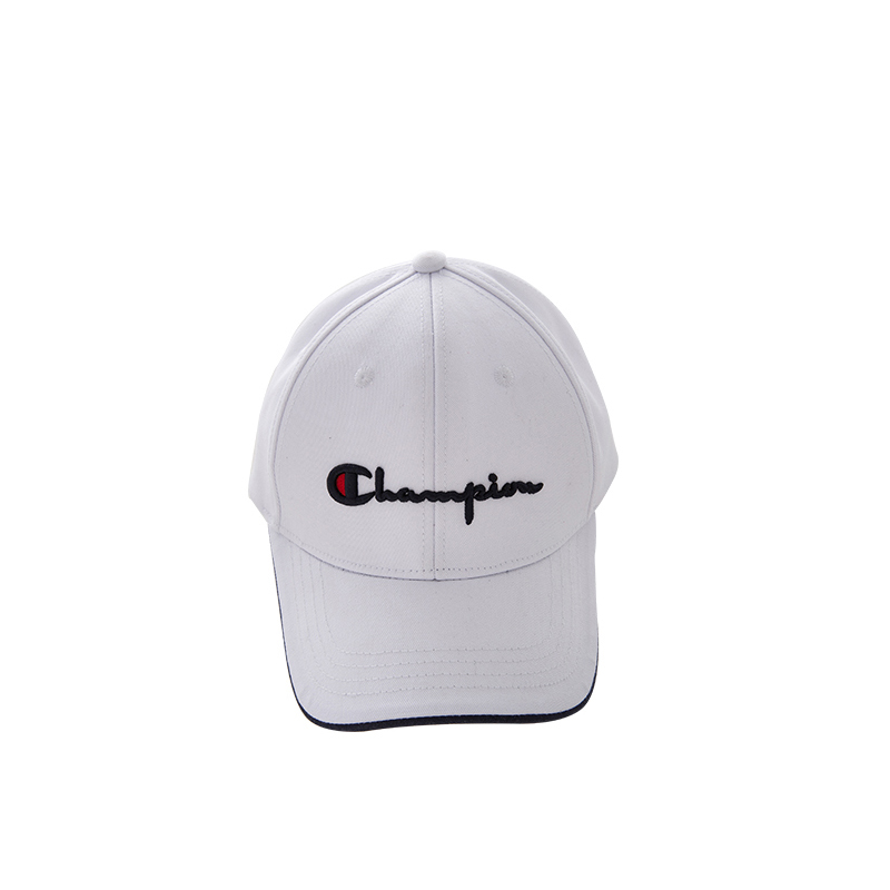 美国冠军Champion白色刺绣logo棒球帽鸭舌帽