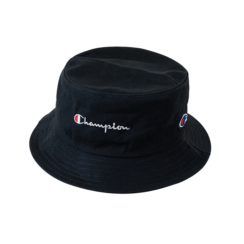 美国冠军champion黑色刺绣logo渔夫帽
