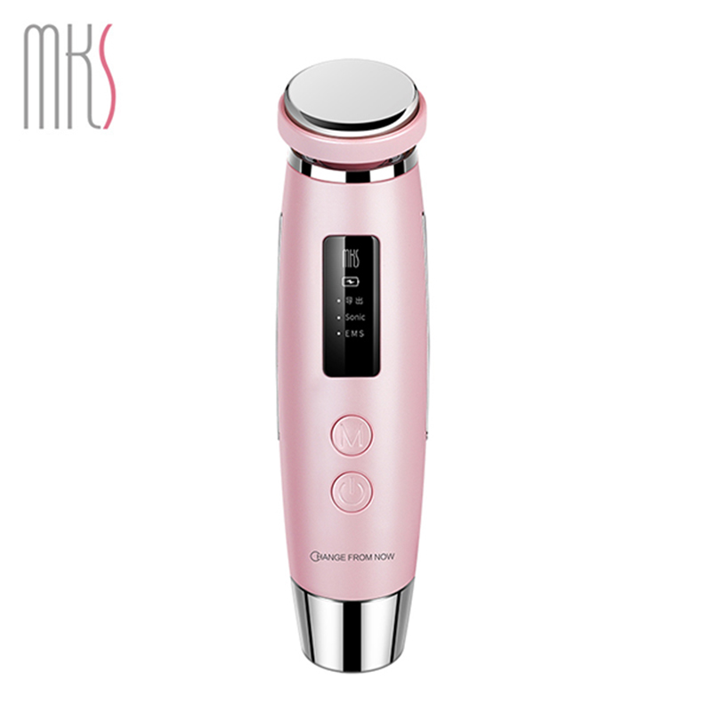 中国MKS(美克斯）李佳琦推荐超声波美容仪器脸部按摩仪NV8529粉色