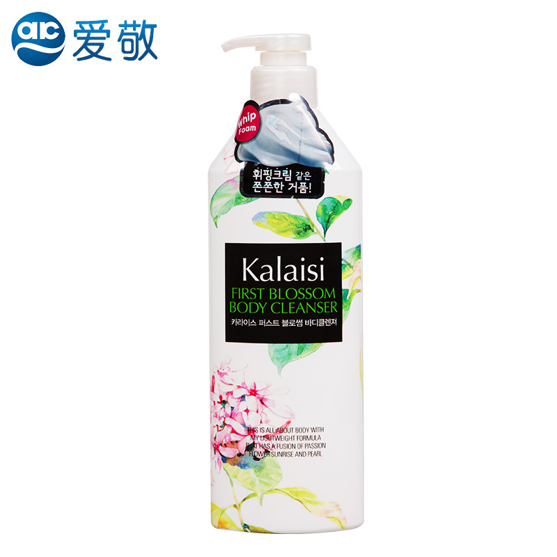 一般贸易韩国爱敬Kalaisi卡莱丝香氛沐浴露600ml（樱花香）