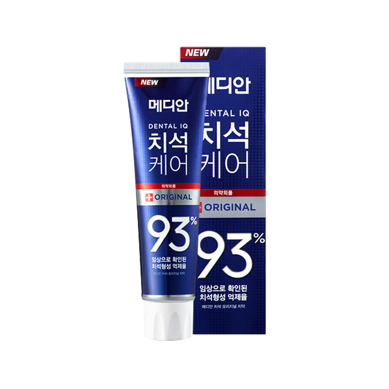 【韩国直邮】MEDIAN麦迪安 清除93%牙结石 防牙石牙渍牙膏 青柠薄荷味 120g 蓝色