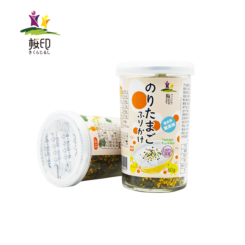 日本进口樱印宝宝辅食拌饭料海苔鸡蛋拌饭料60g/瓶