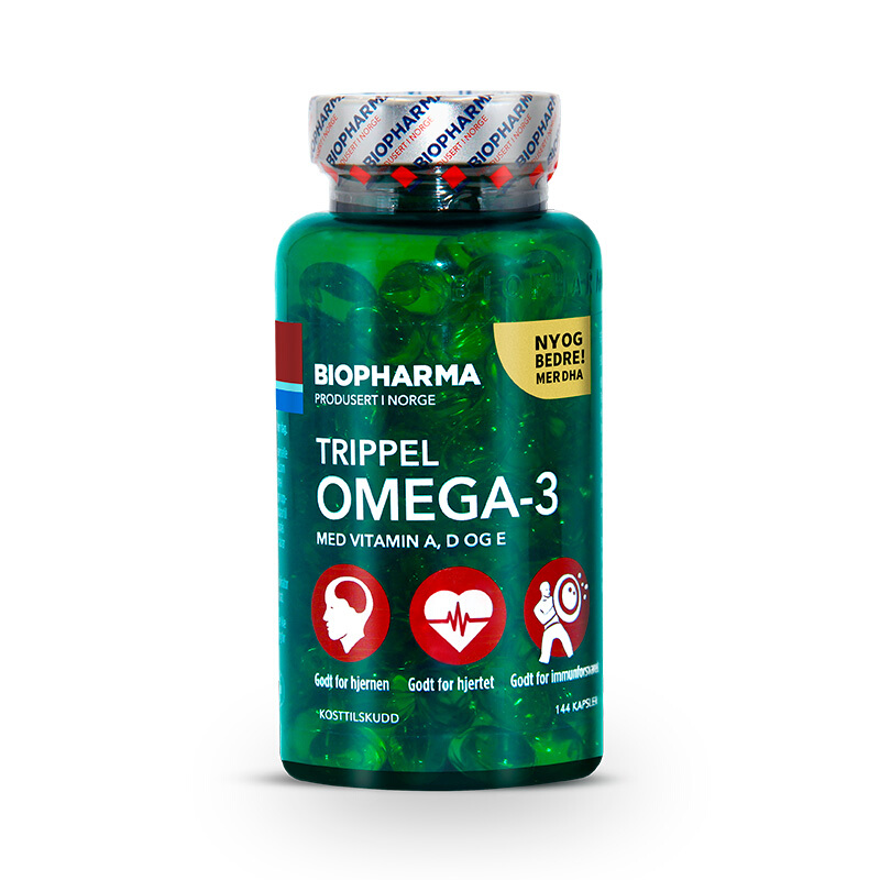 挪威Biopharma三倍深海鱼油软胶囊富含OMEGA-3DHA 调节血脂保护心脑血管144粒