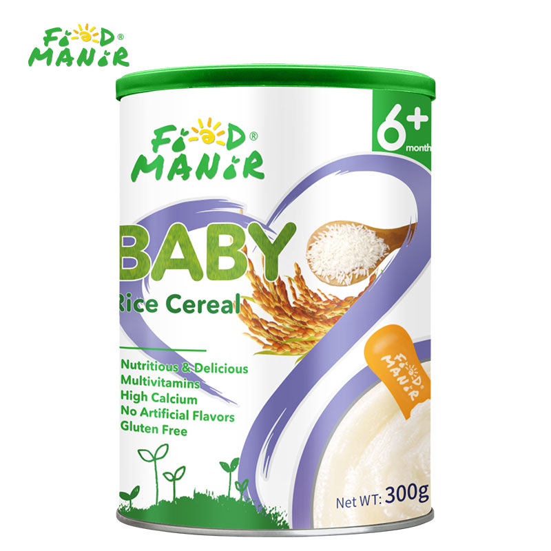 意大利进口 芙德玛娜婴幼儿米粉 原装进口有机大米粉宝宝辅食婴儿原味米糊 胡萝卜菠菜味300g/罐