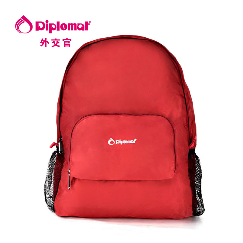 【授权商品】外交官Diplomat 时尚折叠旅行红色双肩包DS-518-3 红色