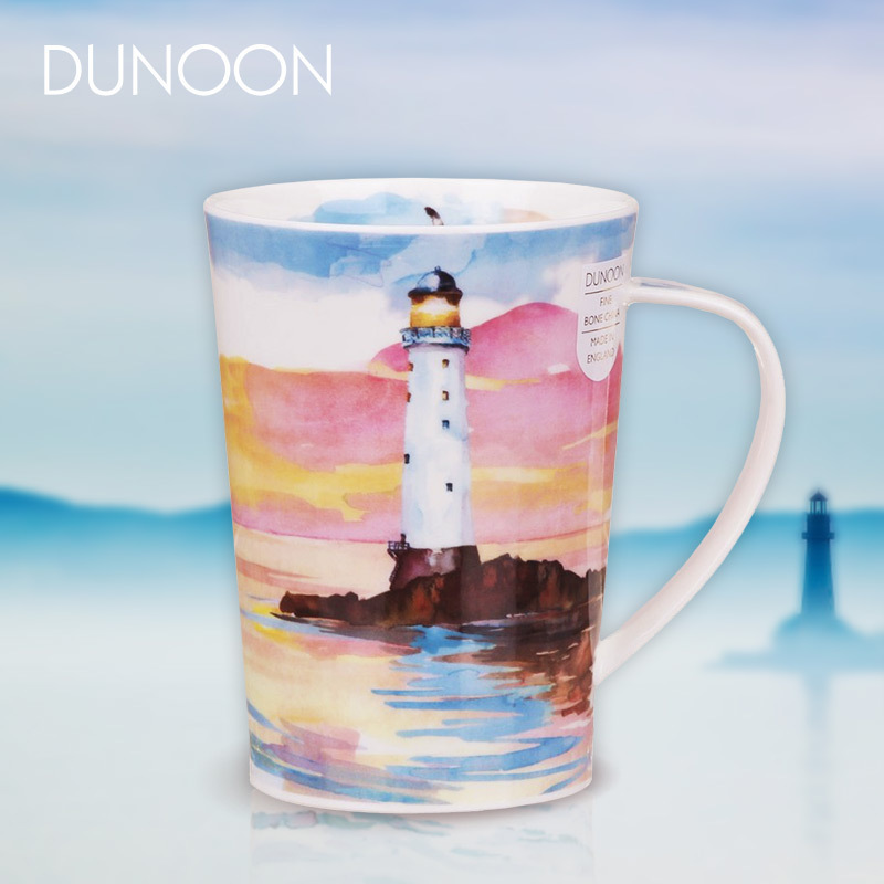 英国原产DUNOON丹侬Argyll型骨瓷茶杯水杯马克杯隐居地 500ml 浅粉色