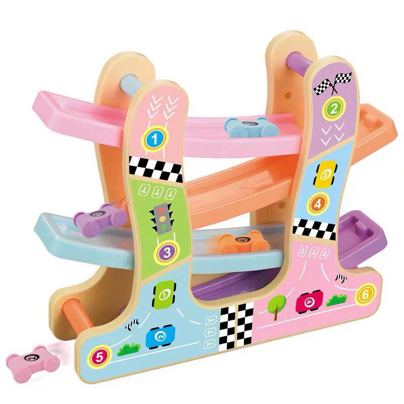智恩堡 儿童益智轨道车玩具车小汽车宝宝玩具轨道滑翔车基础款