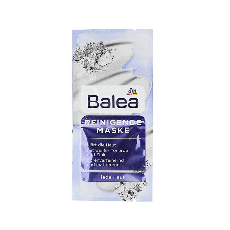 【荷兰直邮】Balea芭乐雅德国进口矿物白泥深层清洁面膜温和肌肤平衡水油去除角质2*8ml