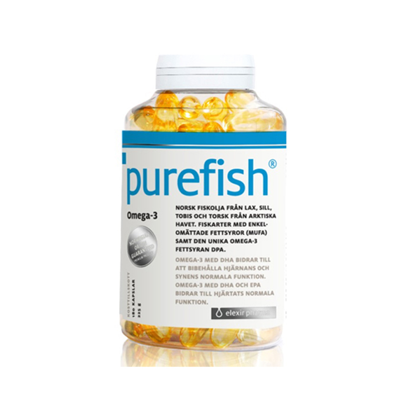 【瑞典直邮】Elexir Purefish 北冰洋深海鱼油 180粒
