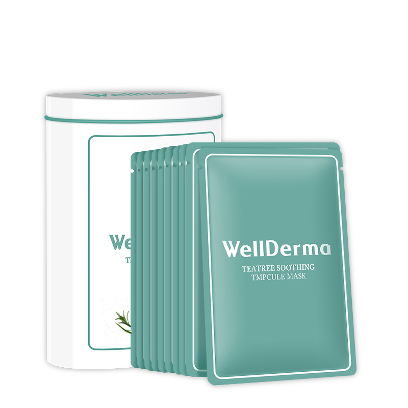 【一般贸易】韩国 WellDerma 梦蜗茶树水润精华面膜 10片/盒