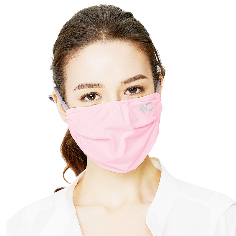 【授权商品】韩国VVC 防晒口罩女夏防尘易呼吸透气防雾霾PM2.5可清洗防紫外线 粉色