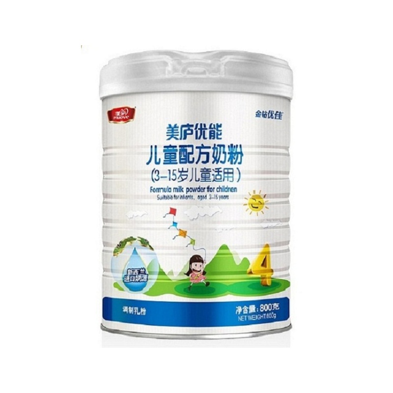 中国美庐优能儿童配方奶粉800g1箱6盒