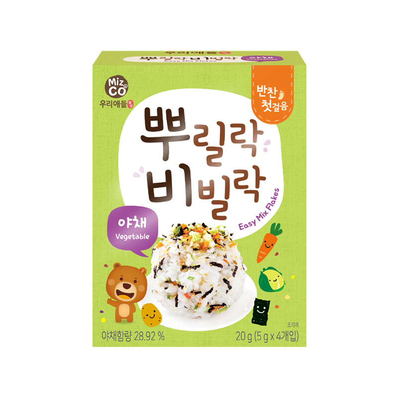 韩国原装进口宝宝饭桌拌饭调料(蔬菜味)20g