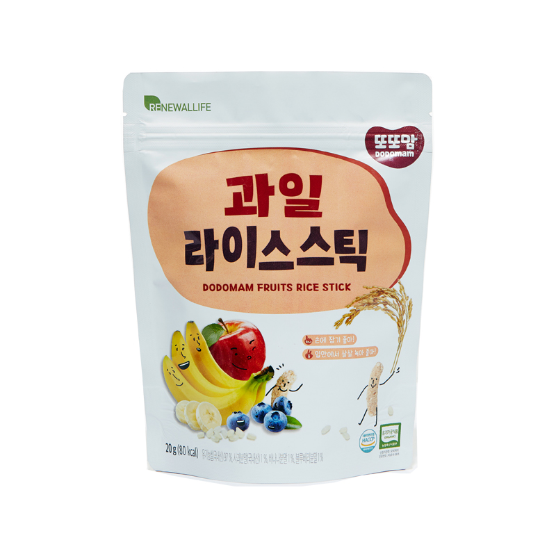 韩国原装进口丽幼儿哆哆妈有机泡芙条（香蕉味）20g
